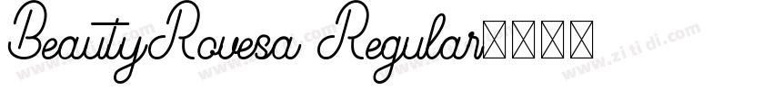 BeautyRovesa Regular字体转换